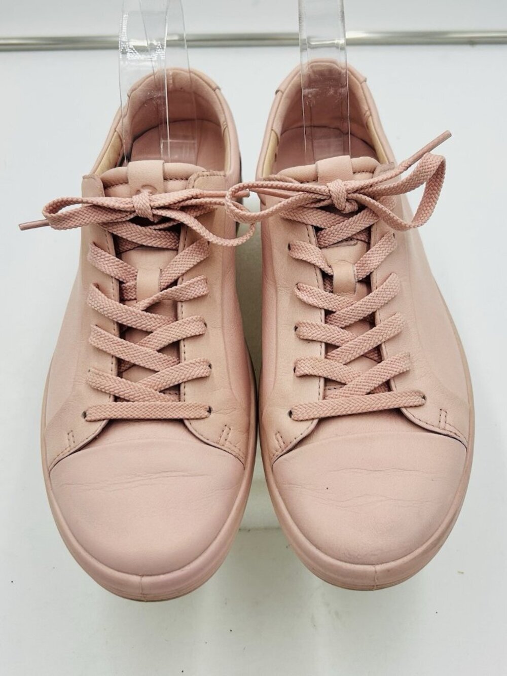 ECCO Soft 7 Sneakers Womens Size EUR 40 US 9-9.5 All Pink Leather Lace Up